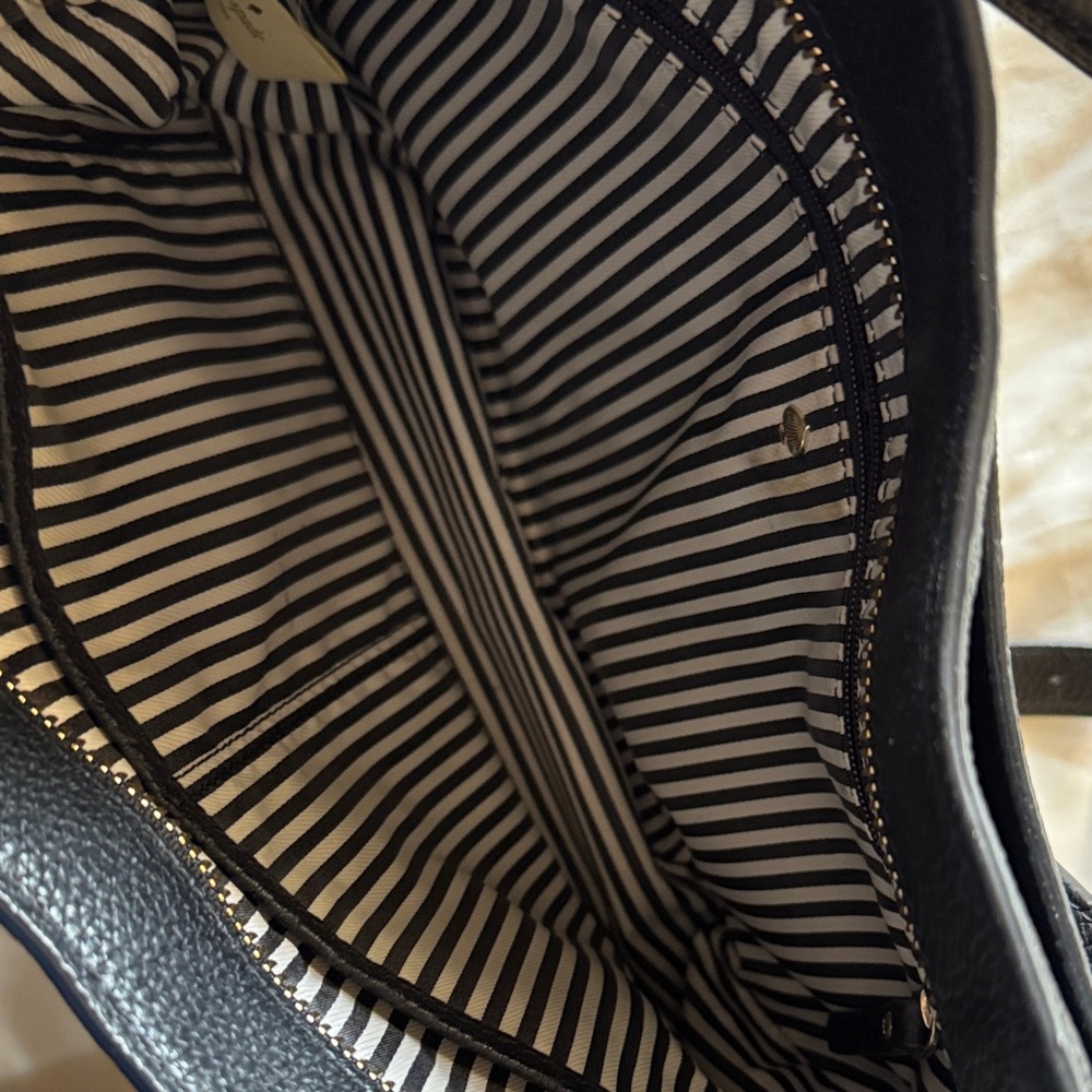 Kate Spade Lora Black Oakwood Street Pebbled Leather Hobo Bag - Picture 5 of 11